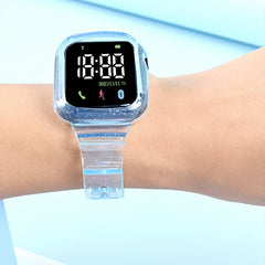 Student Electronic Watch with Transparent Strap