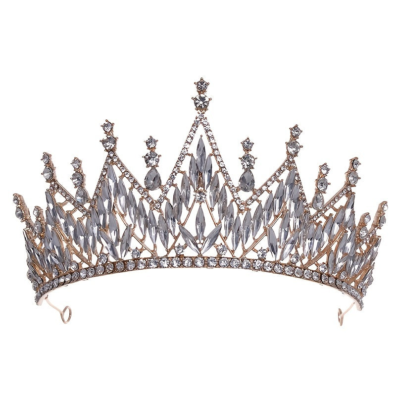 Silver Rhinestone Crystal Tiara Bridal Flower Girl Crown