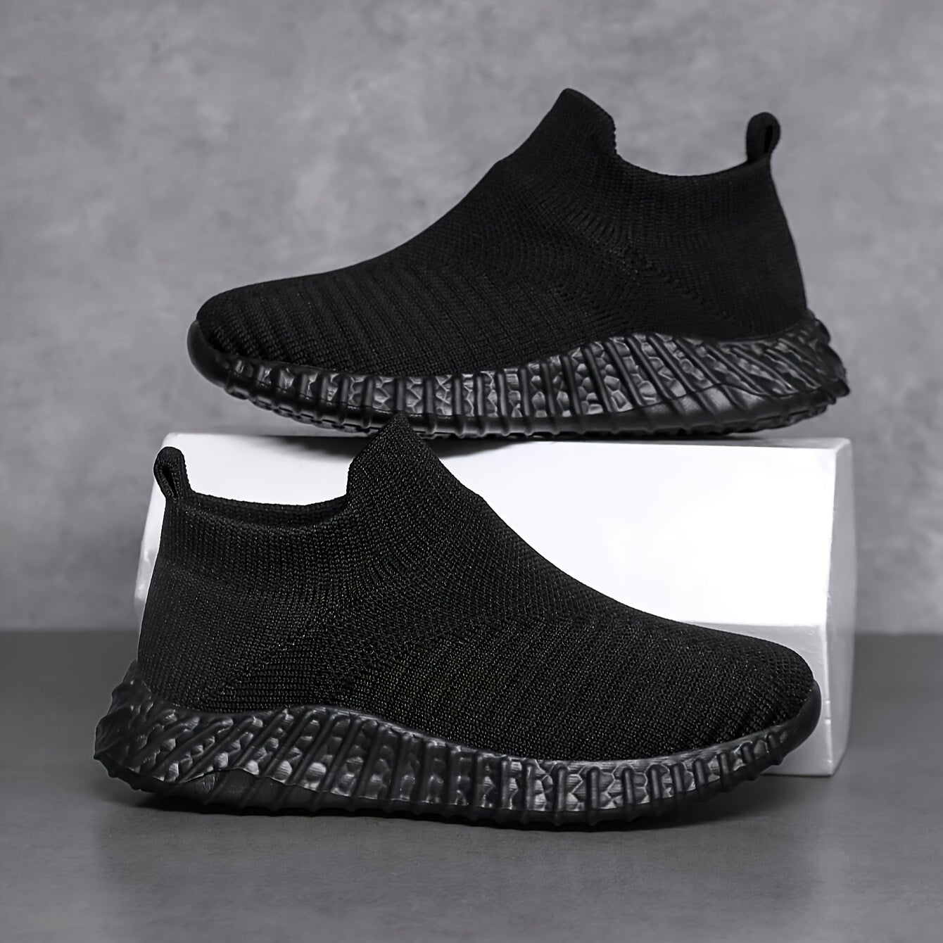 Girl's Breathable Slip On Sock Shoes Soft Sole Sneakers For Kids