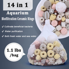 14 in 1 Bio Ceramic Rings Mesh Bag for Healthy Fish
