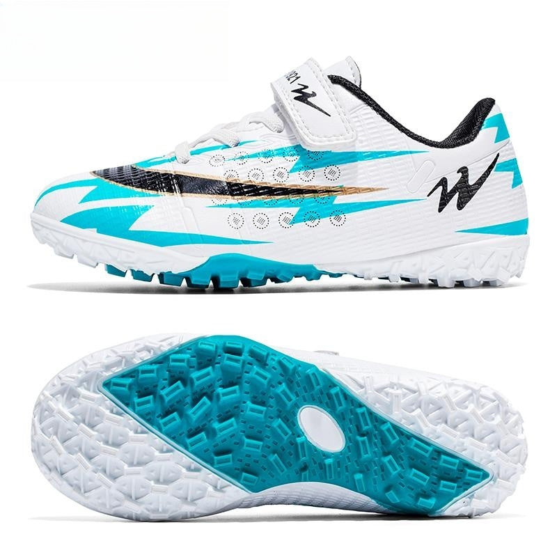 Boy's Hook And Loop Turf Soccer Cleats - Anti skid TF Football Boots