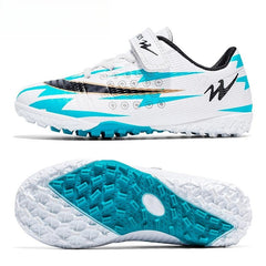 Boy's Hook And Loop Turf Soccer Cleats - Anti skid TF Football Boots