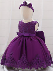 Bowknot Sleeveless Lace Princess Dress for Babies Toddlers