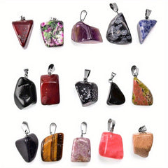 50Pcs Random Colors Crystal Stone Beads Pendants Charms For Jewelry Making