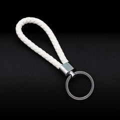 Men's Leather Rope Woven Keychain