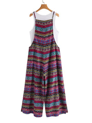 Tribal Print Wide Leg Jumpsuit Vintage Cami