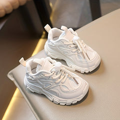 Girls' Breathable Knit Running Shoes Soft Lace Up Sneakers for Jogging