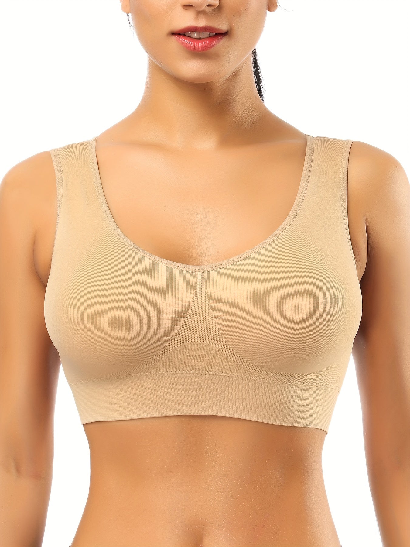 Seamless Wireless Sports Bra Breathable