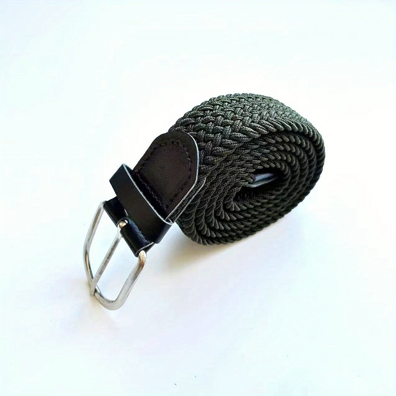Canvas Elastic Braided Punch Belt Casual Belt For Men