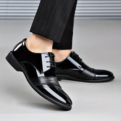 Men's Leather Oxford Shoes British Style Non Slip Dress Shoes