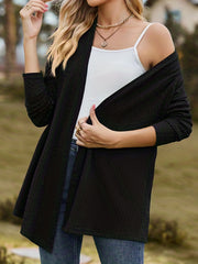 Jacquard Open Front Cardigan