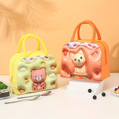3D Cartoon Pattern Lunch Box Bag Insulated Portable Bag