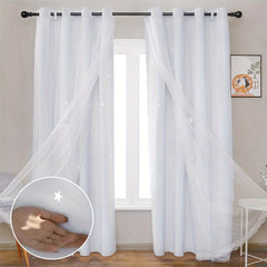 Modern Hollow Out Star Window Yarn Curtains
