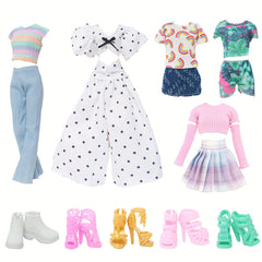 5-Piece Doll Clothes and Accessories Set for 11-8 Inch Girl Doll