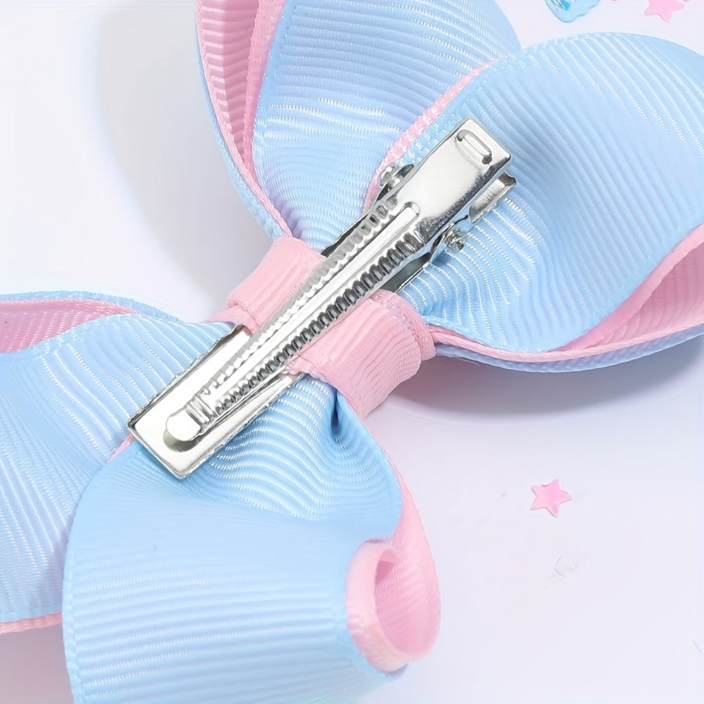 Star Bow Hair Clips for Baby Girls