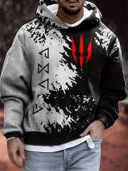 Graphic Hoodie With Kangaroo Pocket Comfy Loose Drawstring Hooded Pullover