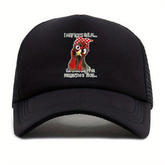 Men's Sunshade Cartoon Print Truck Hat