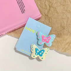 Polka Dot Butterfly Hair Clip Set Sweet Side Hair Clip