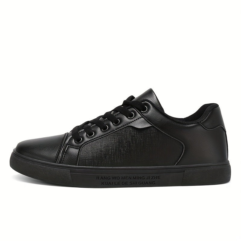 Men's Letter Print Lace-Up Skate Shoes Casual Outdoor Sneakers