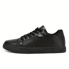 Men's Letter Print Lace-Up Skate Shoes Casual Outdoor Sneakers