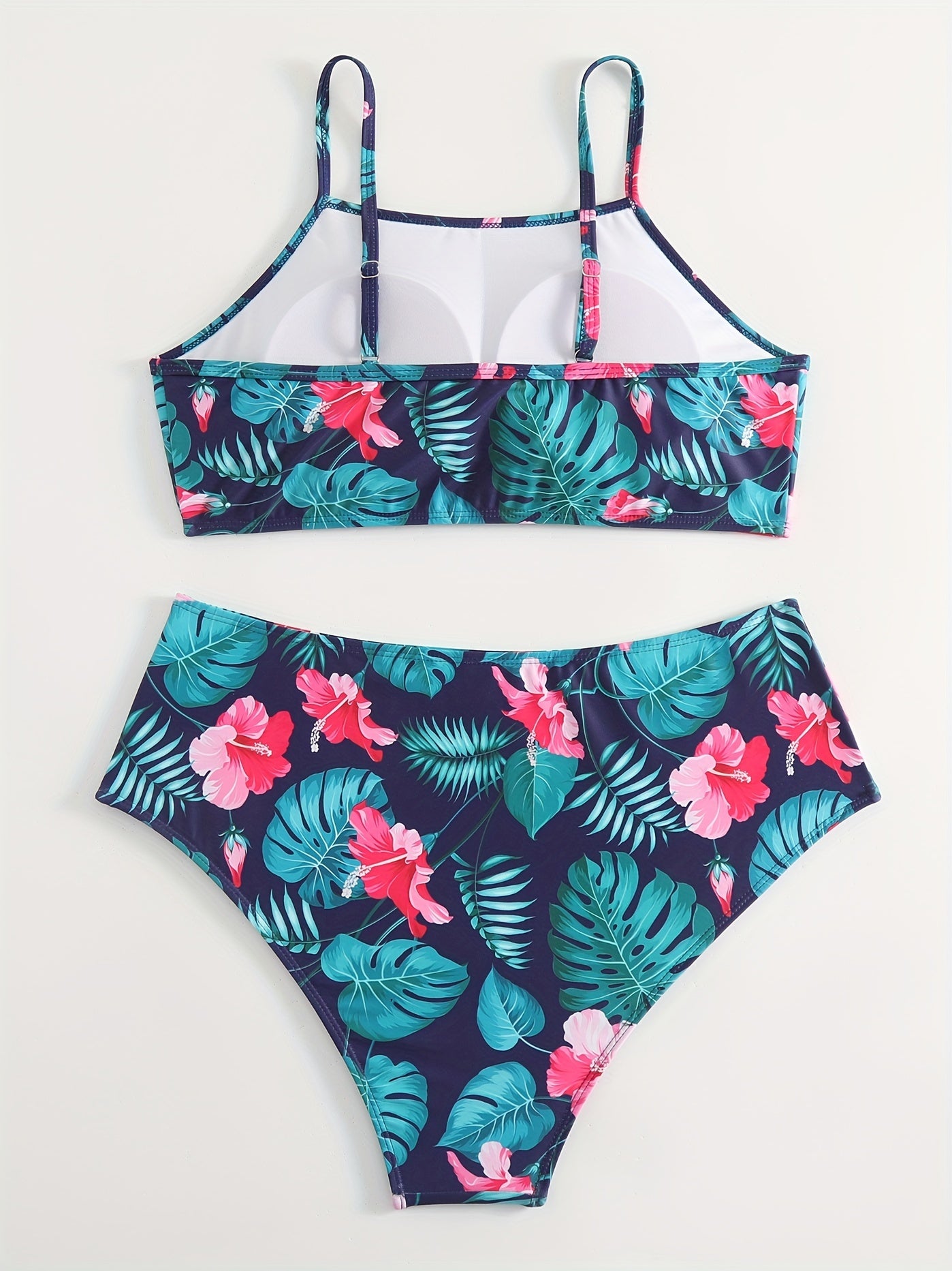 Tropical Print Swimsuit Set