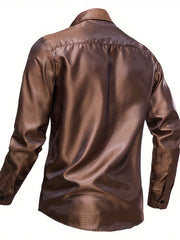 Men's Sexy Style Casual Shirt Turn Down Collar Long Sleeves Clubwear