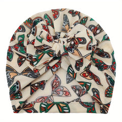 Breathable Floral Bow Tire Cap for Baby Girls and Boys