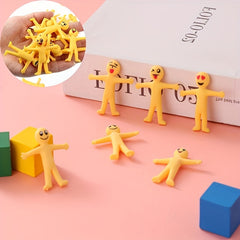 8pcs Stretchable Yellow Character TPR Decompression Toy
