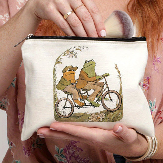Frog Pattern Cosmetics Bag Toiletry Travel Storage Pouch