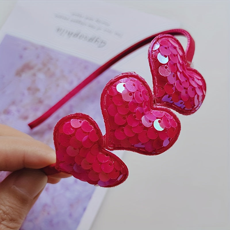 Girls' Glitter Love Headband & Sweet Hair Band