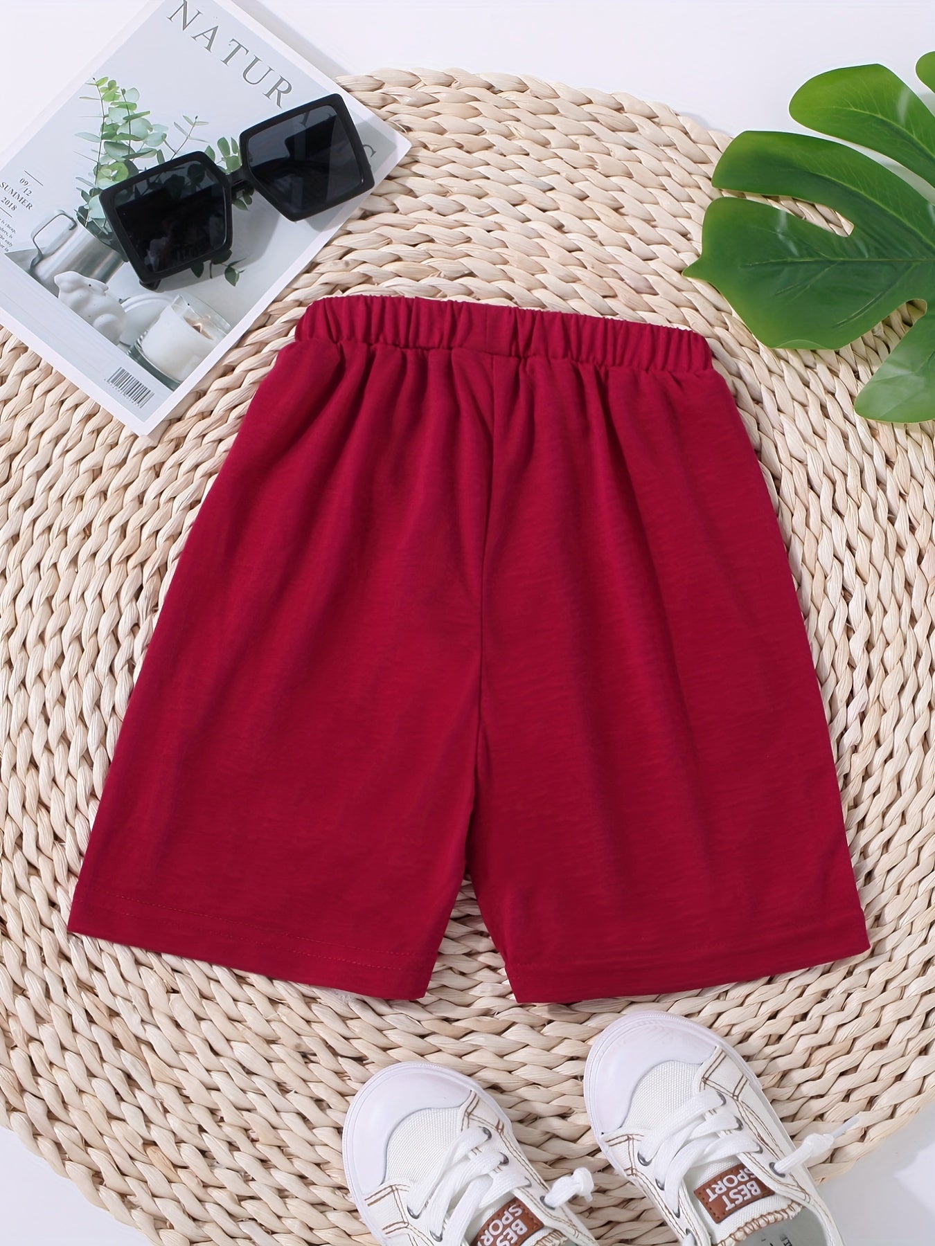 Boys Casual Shorts Drawstring Waist Pockets Summer Kids Clothes