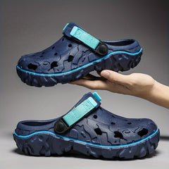 Men's Hollow Out Closed Toe Sandals Soft Sole Walking Shoes