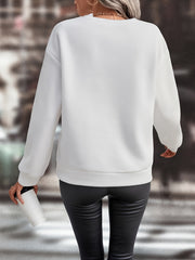 Graphic Print Crew Neck Pullover Casual Sweatshirt