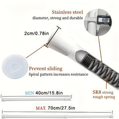 Multicolor High Carbon Steel Rod Telescopic Thin Rod Wardrobe Shoe Hanging Rod
