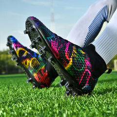 Kid's High Top Non Slip Football Cleat with Spikes