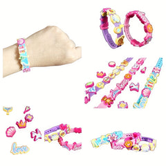 Colorful Beaded Necklace Heart & Star Charms Multicolor Pen