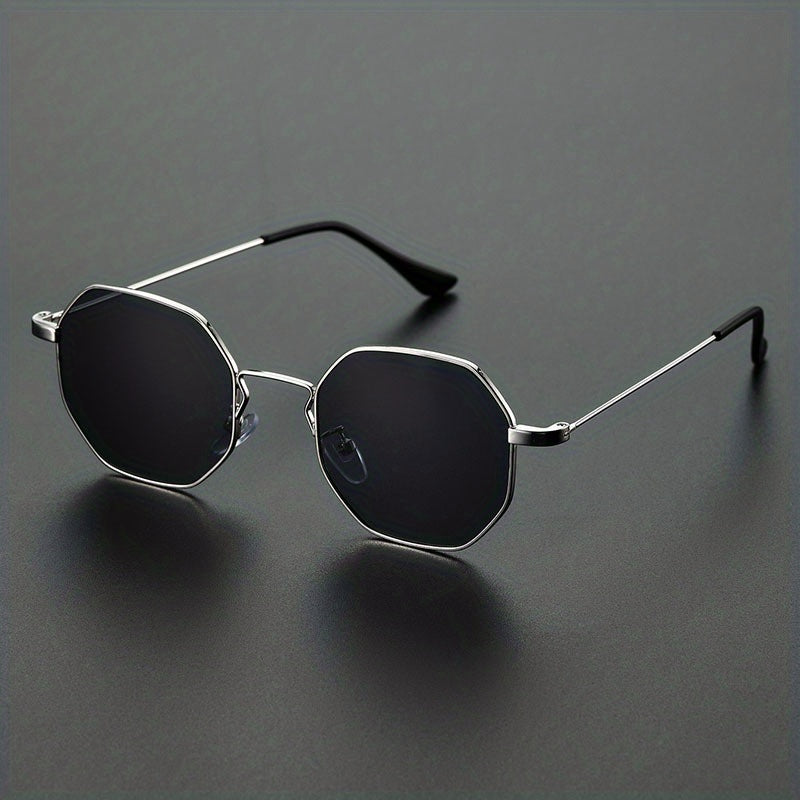 Men's Vintage Metal Square Frame Sunglasses Holiday Vacation