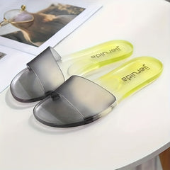 Women's Letter Graphic Slippers Waterproof Flat Slides