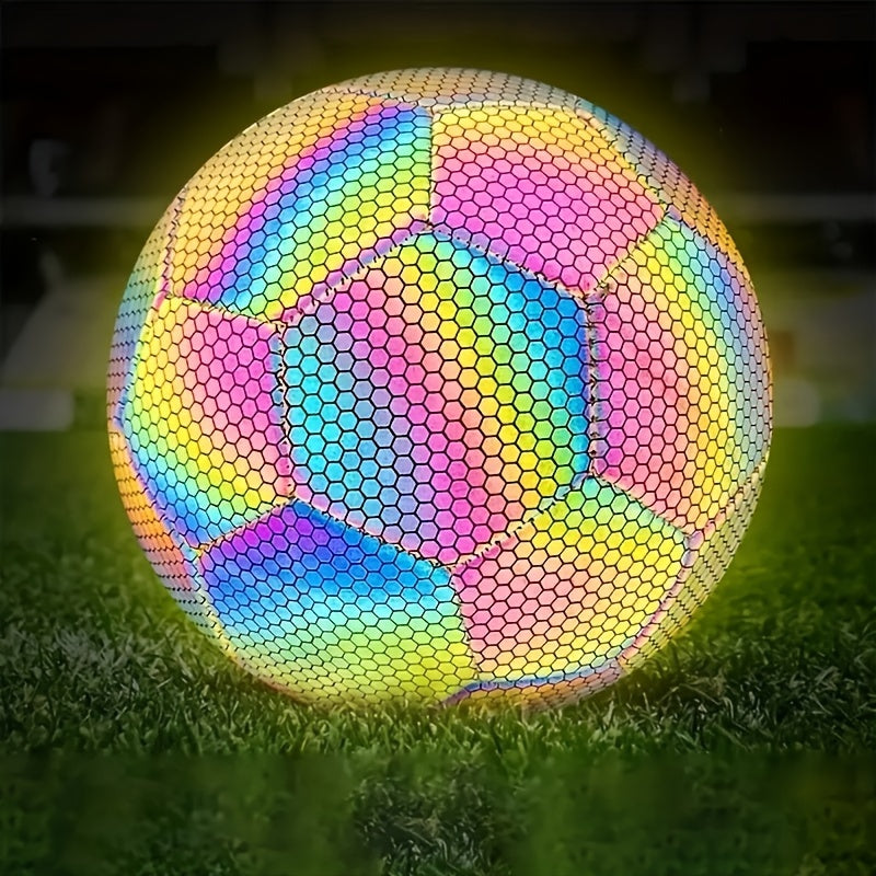 1pc No 5 Reflective Football Glow In Dark Soccer Standard Size Football