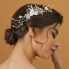 Bridal Wedding Hair Comb with Faux Pearls