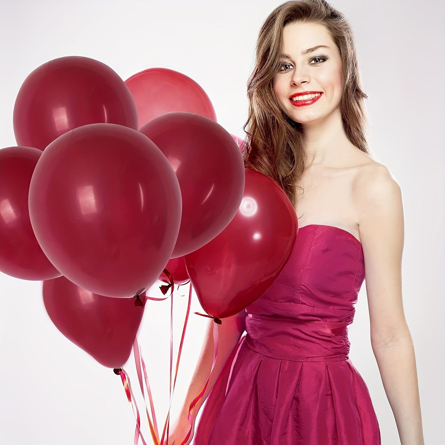 60pcs 30 Burgundy Latex Party Balloons 48cm Wine Red Balloons
