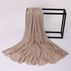 Faux Diamond Chiffon Scarf Turban for Girls