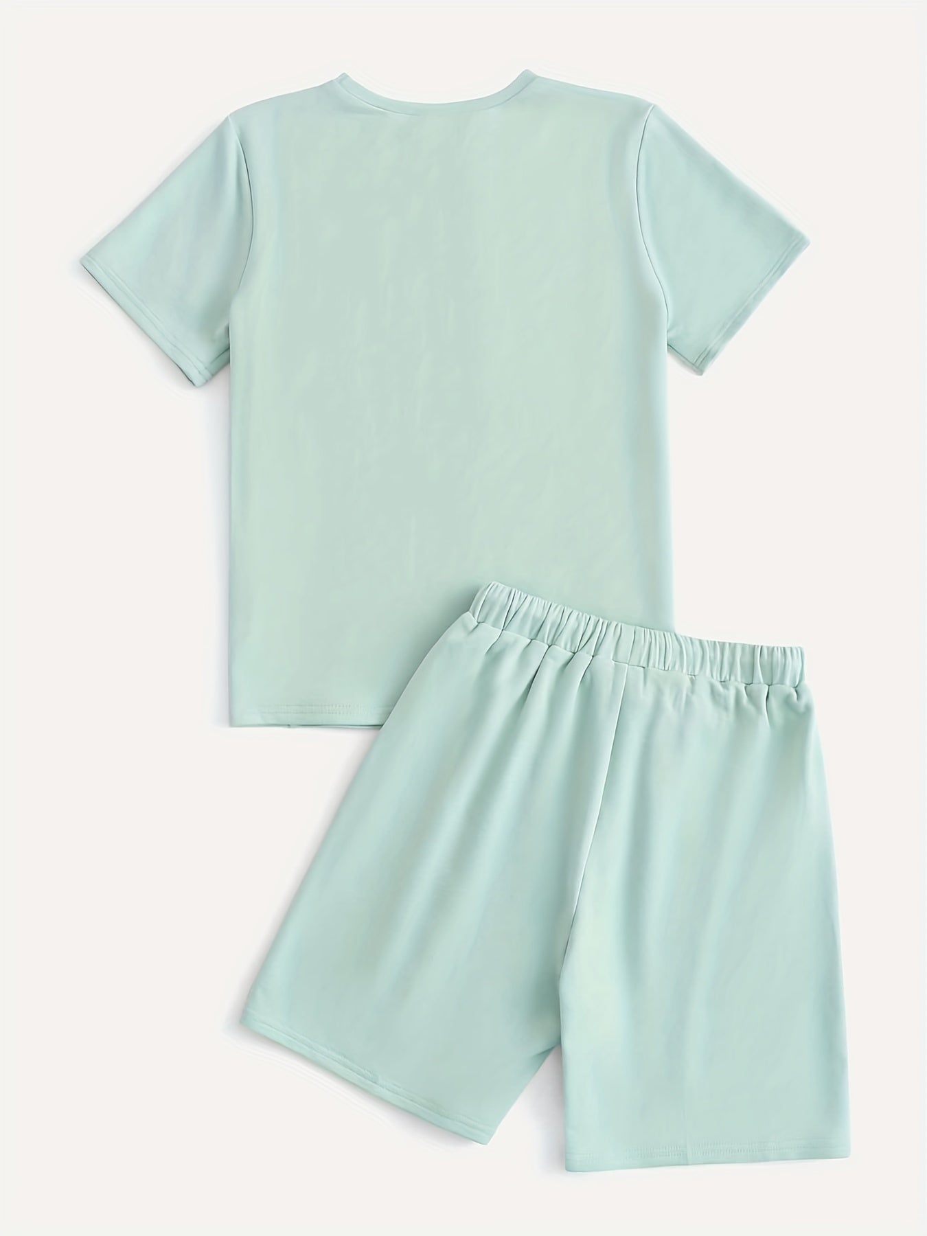 Boys Round Neck T shirt & Shorts 2pcs Set