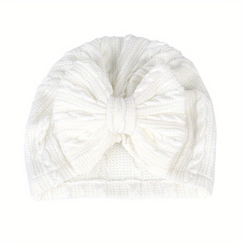 Soft Cotton Bow Hat for Baby Girl, Spring Autumn Princess Hat