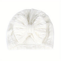 Soft Cotton Bow Hat for Baby Girl, Spring Autumn Princess Hat