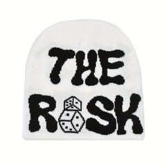 Y2K Letter Jacquard Beanie Hip Hop Knitted Skull Cap