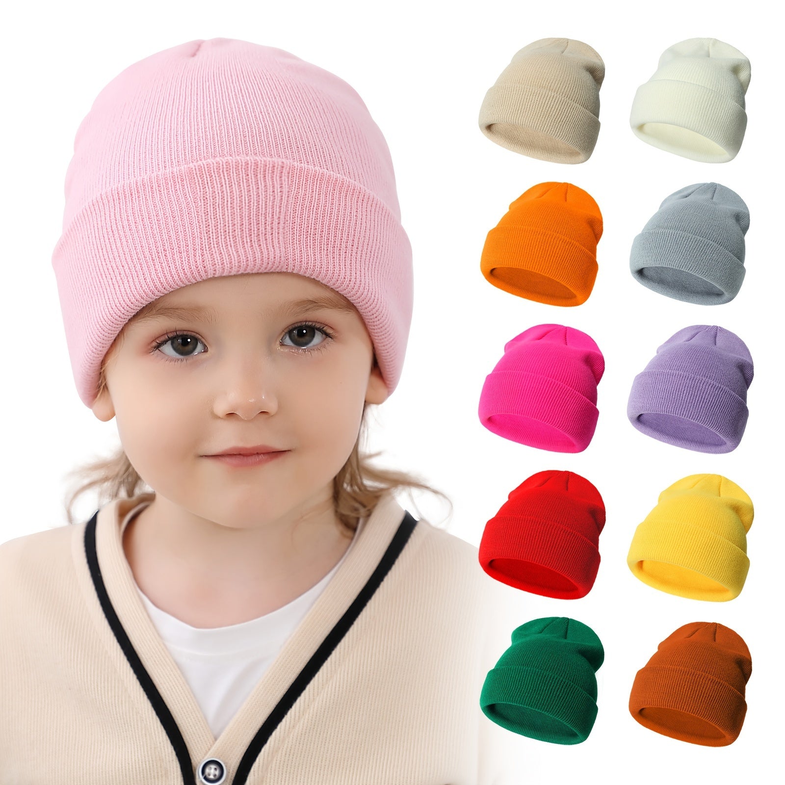 Kids Wool Knitted Hat for 0-5 Year Old Boys and Girls