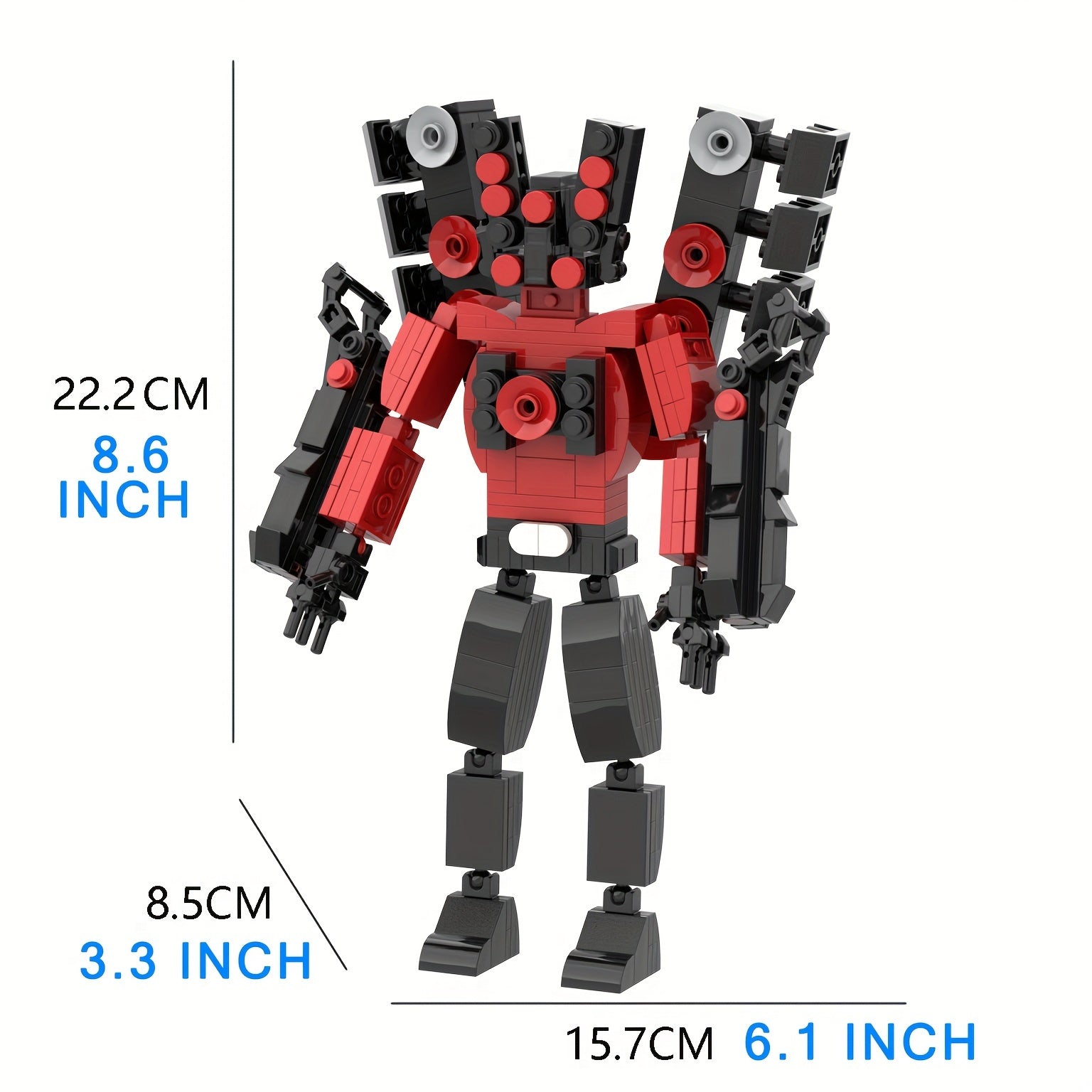 Toilet TV Man Building Blocks Fun Gift