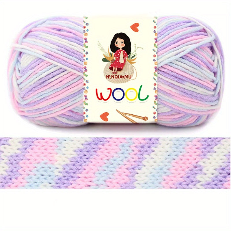 2pcs Gradient Wool Medium Thick Thread for Scarves Hats Clothing Weaving