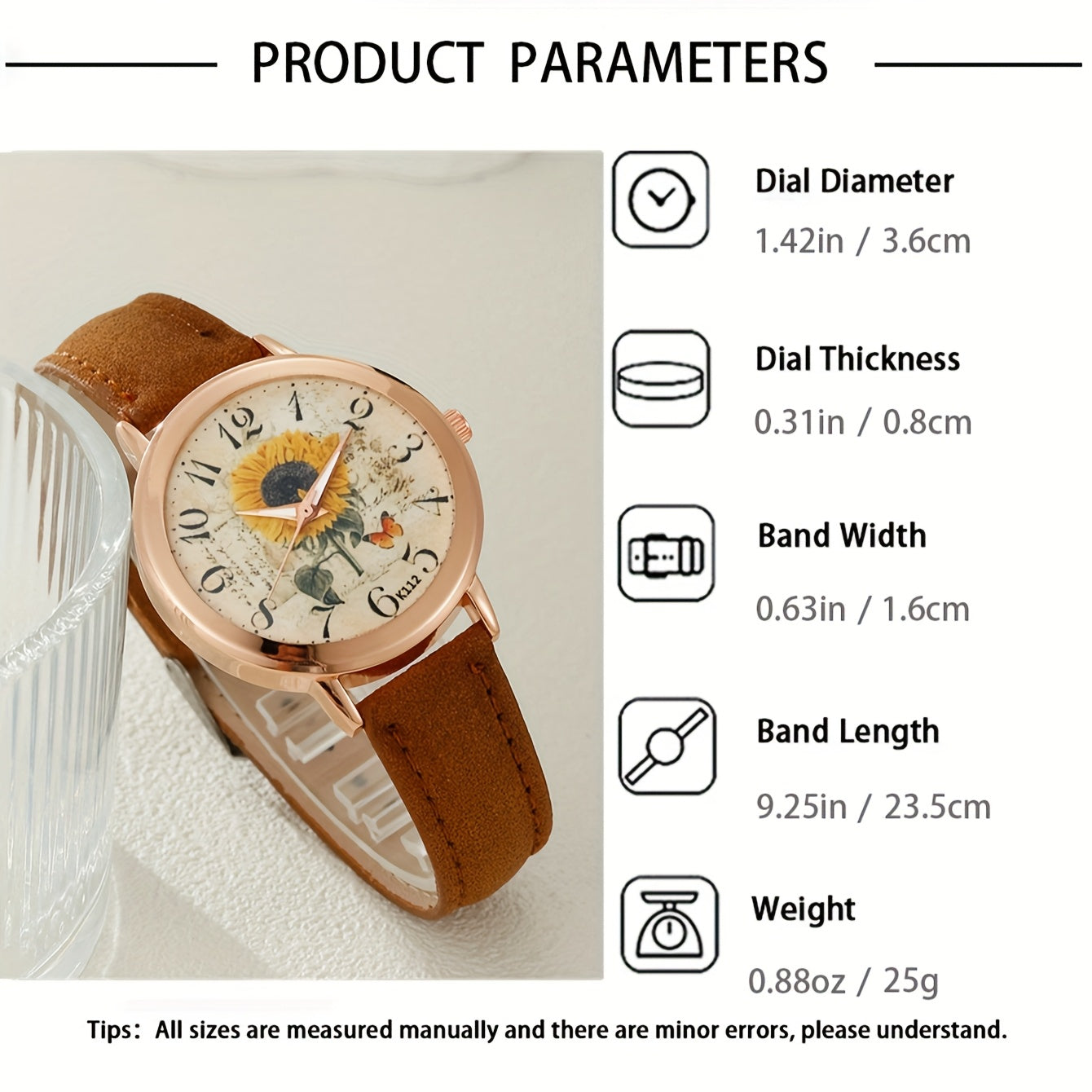 Floral Dial Quartz Watch & Butterfly Charm Bracelet Set